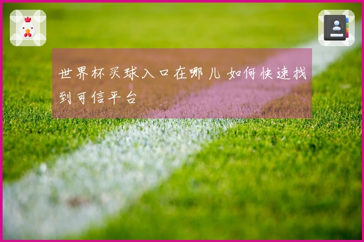 世界杯买球入口在哪儿 如何快速找到可信平台